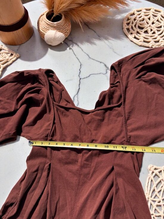 Free People Lotta Love Romper Size Large in Brown Butter Color - Picture 5 of 14